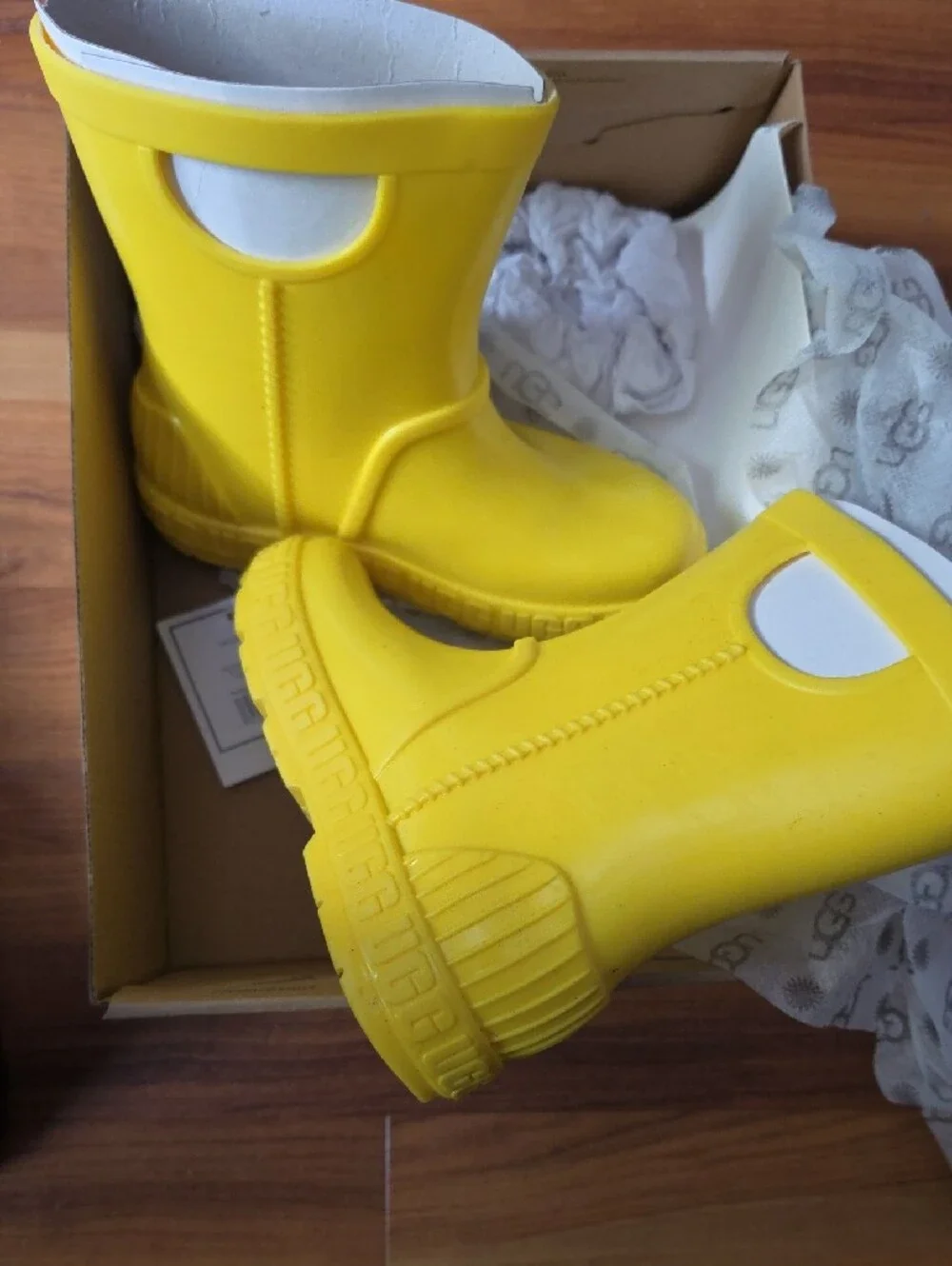 UGG Kids Yellow Waterproof Rain Boots